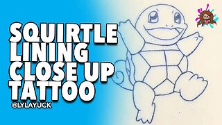 Squirtle Close Up Tattoo Outline
