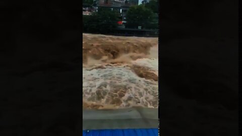 Flood in Zigong, Sichuan, China 四川自貢洪水
