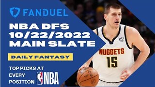 Dreams Top Picks for NBA DFS Today Main Slate 10/22/2022 Daily Fantasy Sports Strategy Fanduel