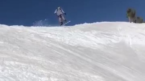 Epic double snowboard intense wipeouts