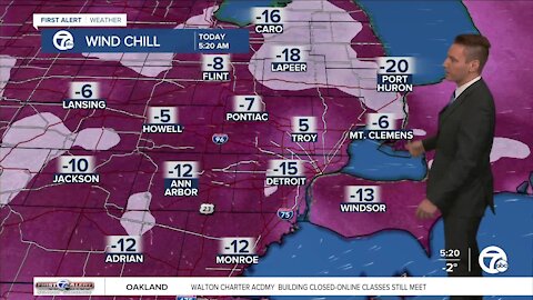 Metro Detroit Forecast: Dangerous cold with sub-zero temps