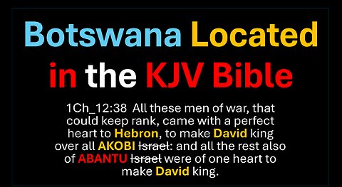 AFRICA IS THE HOLY LAND || THE BIBLE TOOK PLACE IN AFRICA SEE GEOGRAPHIC PROOF - PART 11