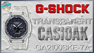 Ghost In The Shell! | G-Shock Transparent Casioak 200m Quartz GA2100SKE-7A Unbox & Review