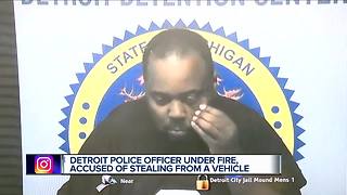 Detroit officer accused of stealing from recovery vehicle and misconduct