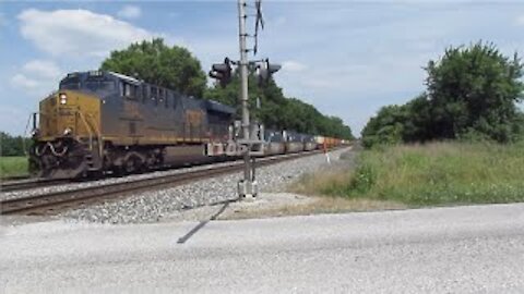 CSX Q135 Intermodal Train From Sterling, Ohio 7/3/2020