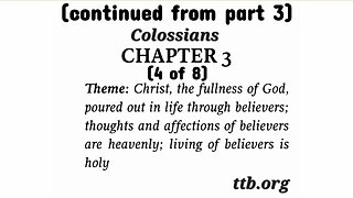 Colossians Chapter 3 (Bible Study) (4 of 8)