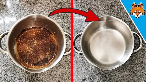 UNBELIEVABLE how EASY you can clean a badly Burnt Pot 💥