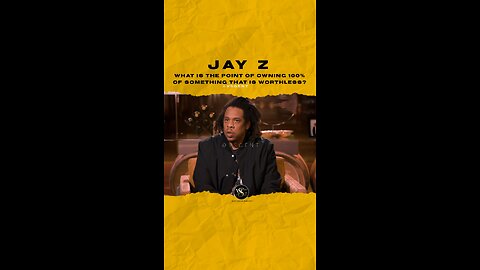 #jayz what is the point of owning 100% of something that is worthless? 🎥 @peacock