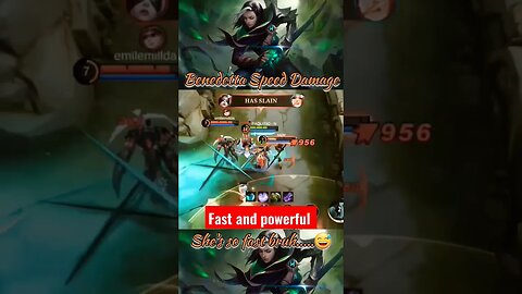 Benedetta speed and Damage Attack #razimaruyama #savage #mobilelegend #benedetta