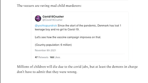 Every covid expert: "Don't jab children!". People across the globe are fed up with the sadists