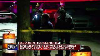 Several people shot while attending birthday party on Detroit's east side