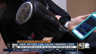 Hair dryers can damage hearing over time