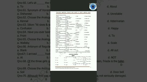 SST BPS 16 MOCK TEST FOR PREPARATION 2023 #shortsvideo #shorts #feedshorts #viralshorts