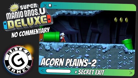 Acorn Plains-2 - Tilted Tunnel ALL Star Coins and Secret Exit - New Super Mario Bros U Deluxe