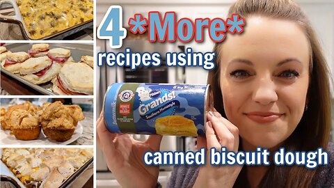 *NEW* 4 MORE CANNED BISCUIT DOUGH RECIPES | QUICK AND EASY RECIPES USING CANNED BISCUITS