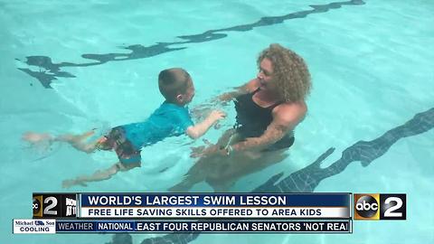 Pools across Maryland participate in World's Largest Swim Lesson