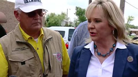 Gov. Fallin, Mayor Bynum speak after touring Tulsa tornado damage