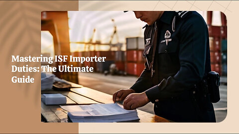 Mastering ISF: A Comprehensive Guide for Importers!