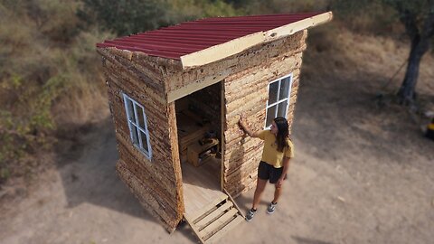 ALONE & OFF-GRID BUILDING a LOG CABIN