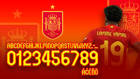 FREE DOWNLOAD FONT SPAIN EURO 2024 TTF JERSEY FONT FONT FOOTBALL