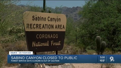 Sabino Canyon Recreation Area closed due to Bighorn Fire