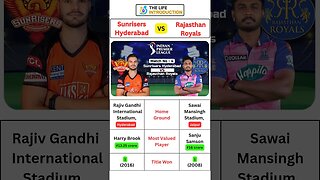 SRH vs RR Preview #srh #rr #rajashthanroyals #sunrisershyderabad #shorts #short#ipl #ipl2023#srhvsrr