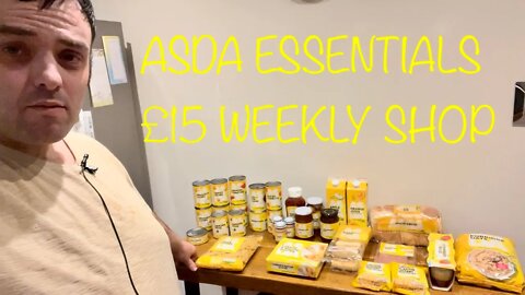 Prepping - Asda Essentials - £15 budget shop