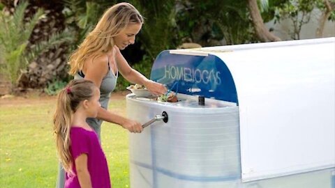 Turn Your Food Waste Into Cooking Gas - Clean Energy with "HomeBioGas" in your backyard