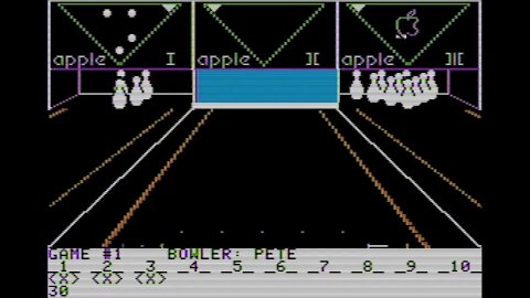 Apple Bowl 1979 on AppleWin Emulator