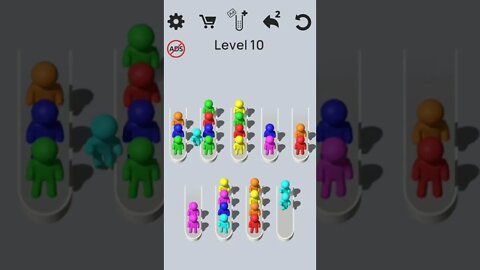 Crowd Sort Color Sort & Fill Gameplay Walkthrough Level 10 Chill Music Android #shorts