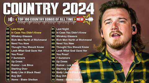 Country Music 2024 🎶 Morgan Wallen, Luke Combs, Luke Bryan, Chris Stapleton, Brett Young, Kane Brown