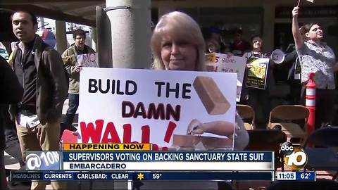 Supervisors voting on backing sanctuary state suit