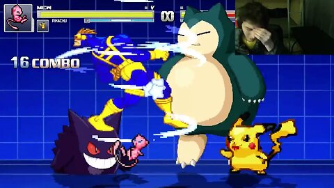 Pokemon Characters (Pikachu, Gengar, Snorlax, And Mew) VS Cyclops In An Epic Battle In MUGEN