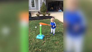 "Toddler Hits Dad While Playing T-ball"