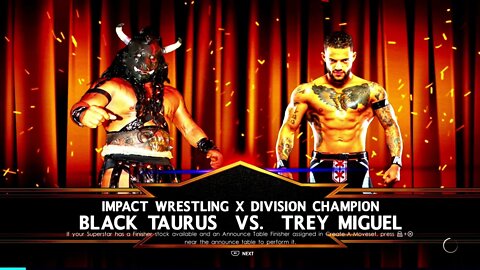 Impact Wrestling Over Drive Black Taurus vs Trey Miguel Tournament final for Impact X Division Title