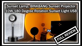 Sunset Lamp BINKBANG, Sunset Projector 10W 180 Degree Rotation Sunset Light USB FULL REVIEW
