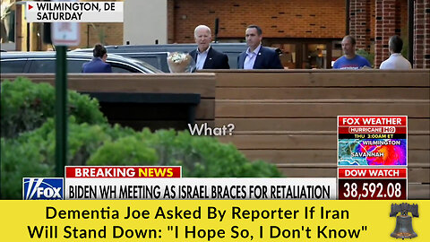 Dementia Joe Asked By Reporter If Iran Will Stand Down: "I Hope So, I Don't Know"