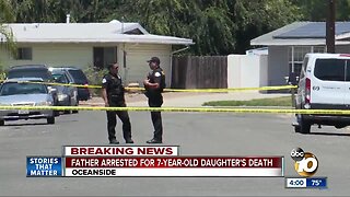 Father arrested on suspicion of killing 7-year-old daughter