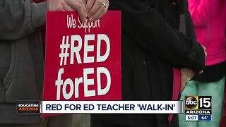 Red for Ed hosts teacher "walk-in" Wednesday