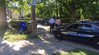 25-year-old man shot and killed on Cleveland's westside, his car was then stolen by gunman.