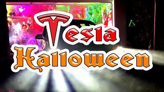 Tesla Halloween Light Show! - Tesla Model 3 Light Shows - HAPPY HALLOWEEN from The Tesla Barbarian