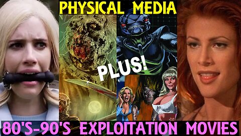 LIVE Frightday NIGHT at 8pm EST! PHYSICAL MEDIA! 80's and 90's EXPLOITATION Movies