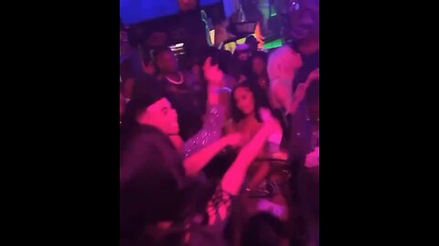 Cardi x Offset New Years at Strip club in Miami