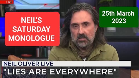Neil Oliver's Saturday Monologue - 25th March 2023.