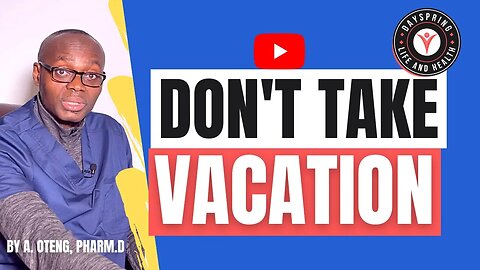 Don't take Vacation again. Take a Healthcation #droteng #vacation