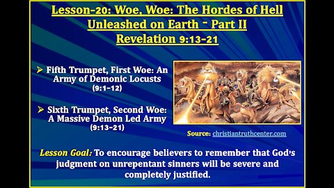 Revelation Lesson-20: Woe, Woe: The Hordes of Hell Unleashed on Earth - Part II