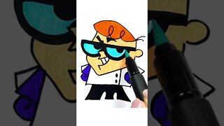 How to draw and paint Dexter #shorts