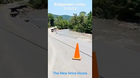 Bridgewater Corners Vermont Oak Chapel Bridge 7/11/23 Flood Damage #vermont #flood2023