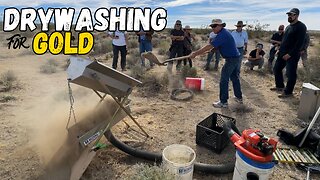 How does a gold dry washer sluice work?