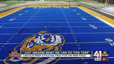 Lincoln Prep football practices on new field for first time with help from Chiefs